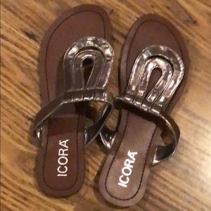 Metallic Sandals
